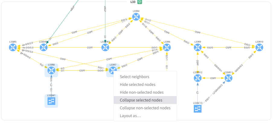 Collapse selected nodes