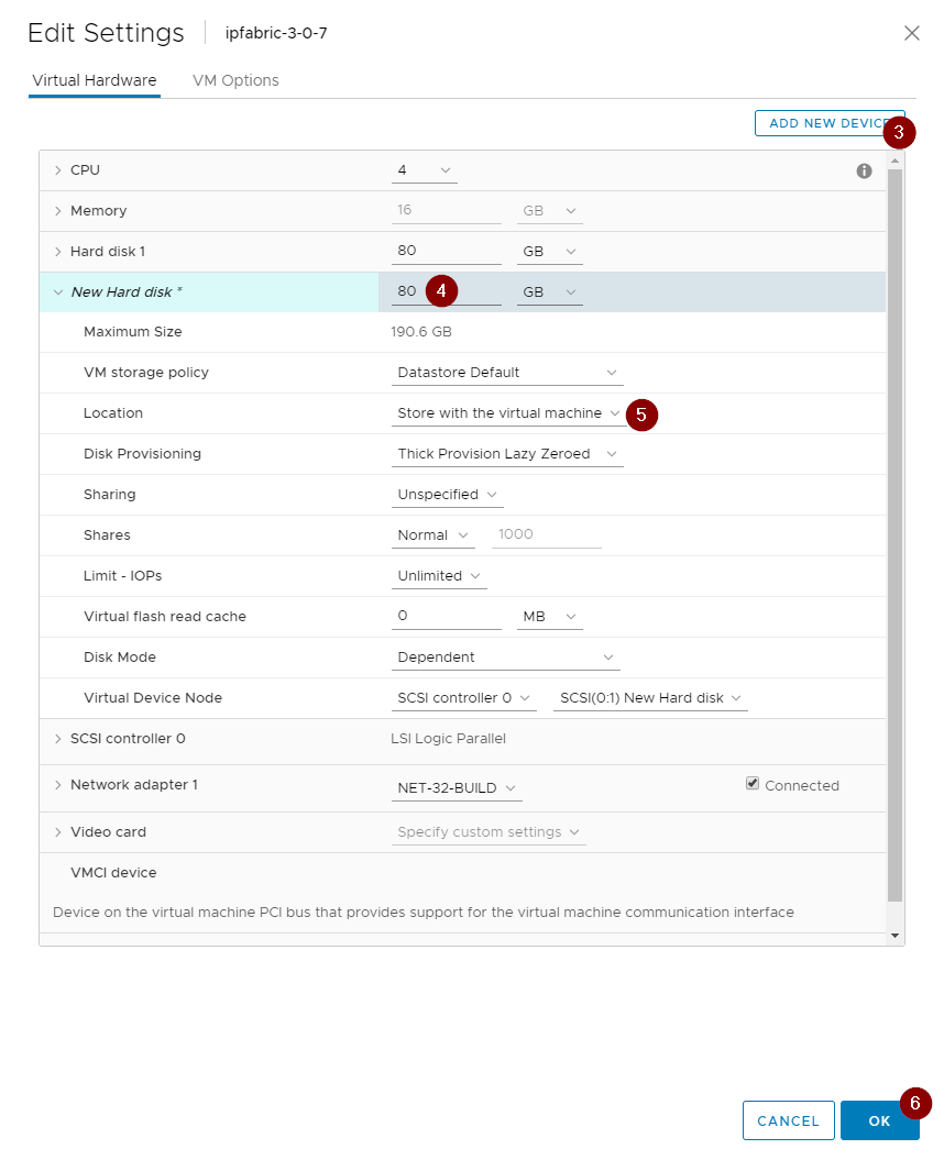 VMWare virtual hardware