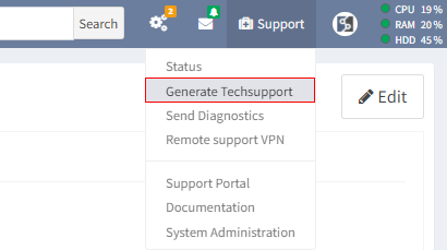 Generate techsupport