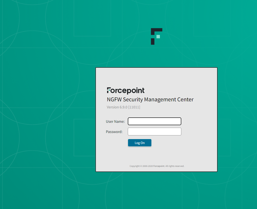 Forcepoint login page
