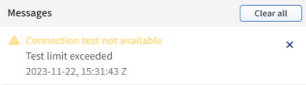 AWS - Connection testing limitation