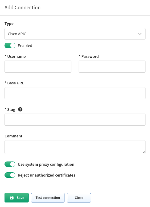 Cisco APIC api add