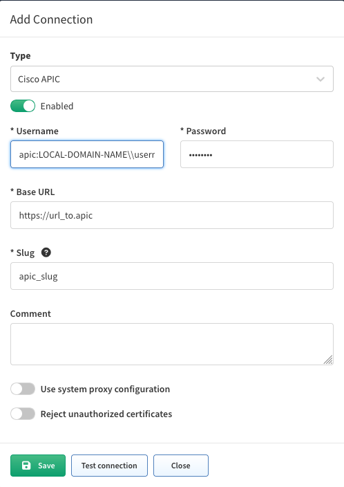 IPF Settings screen