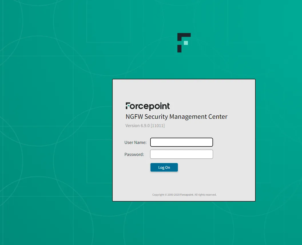Forcepoint login page