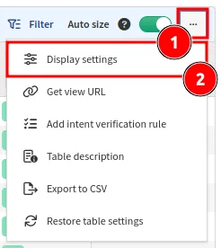 Display settings