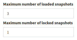 Maximum number of loaded/locked snapshots