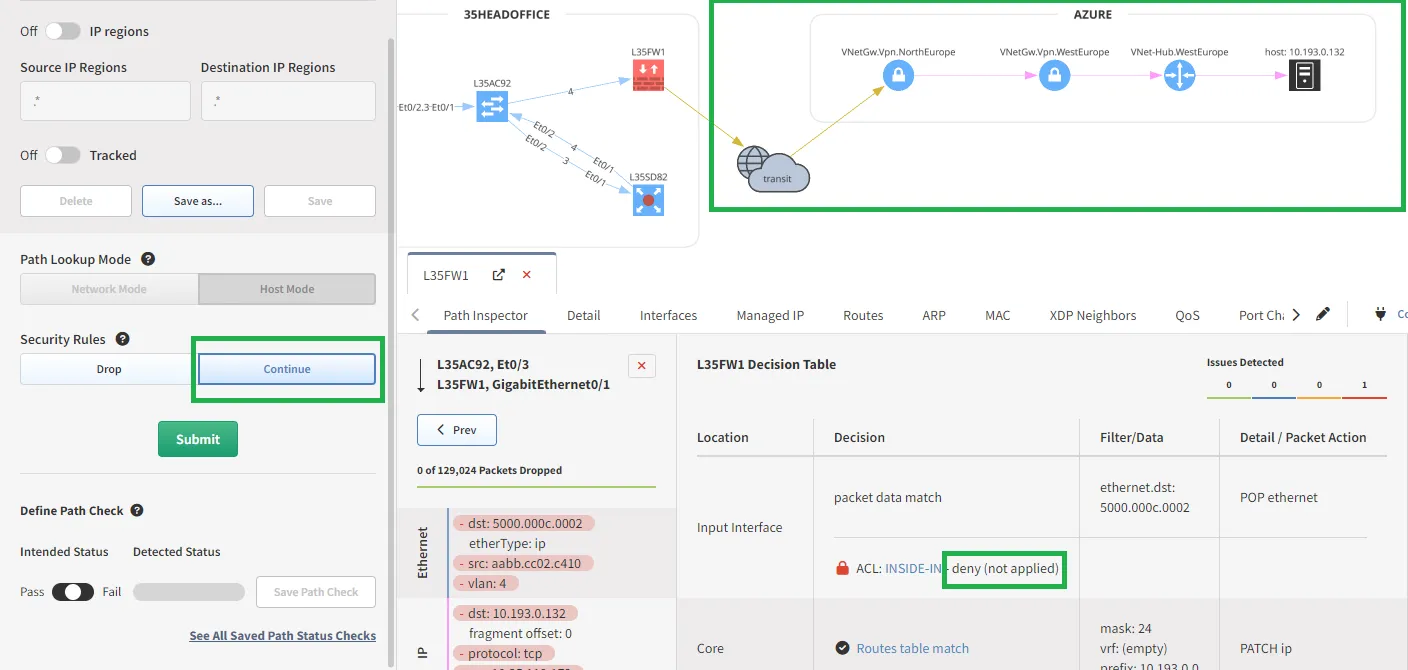 Path lookup continue