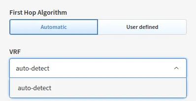 First hop algorithm