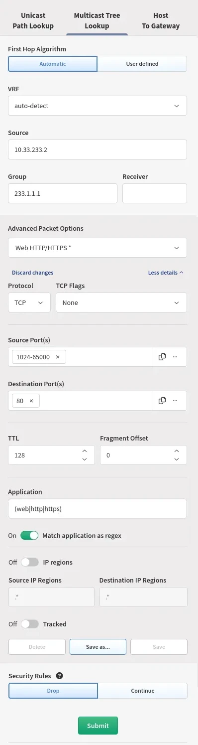 Multicast form