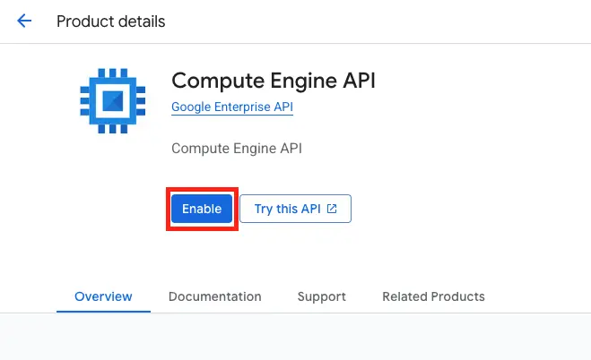 Enable the API