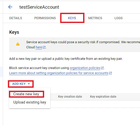 Create a new private key