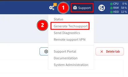Generate techsupport file