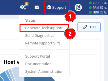 Generate techsupport