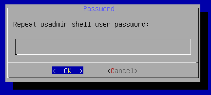 Repeat osadmin user password