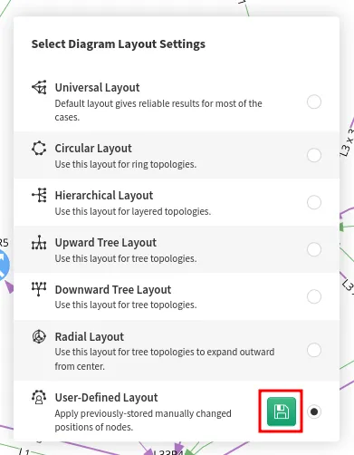 Save user-defined layout