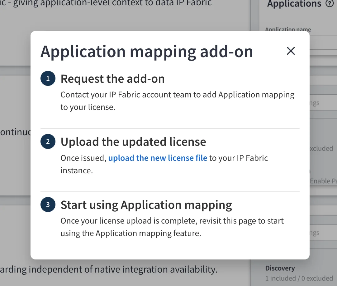 Steps to enable Application mapping