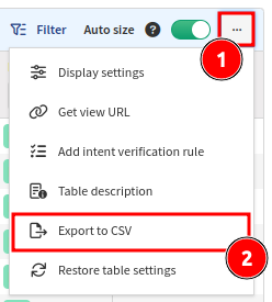 Export to CSV