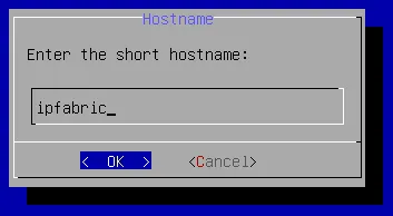 Enter the short hostname