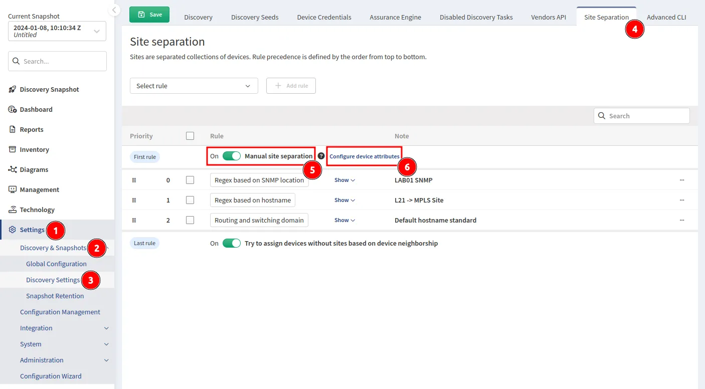 Configure device attributes