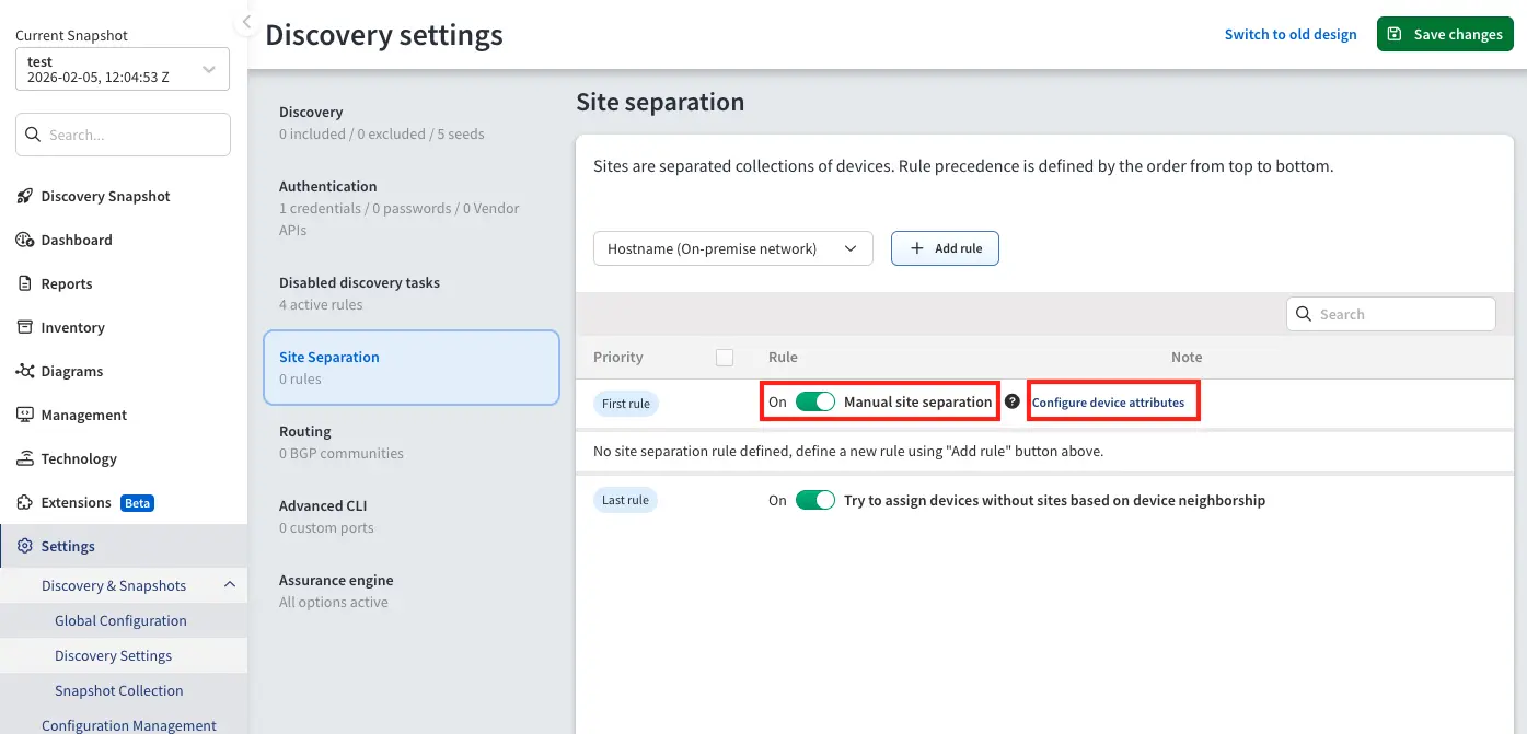 Configure device attributes - New Design