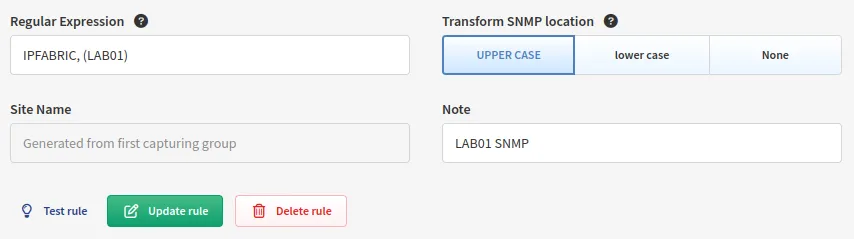 SNMP regex