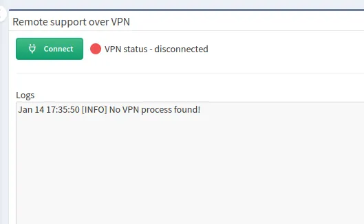 Remote support over VPN - Connect